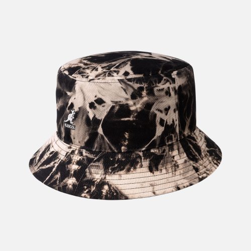 K4359 Kangol TIE DYE BUCKET BLEACHED BLACK 1K