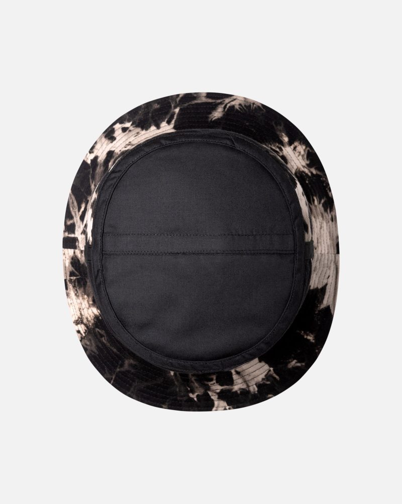 K4359 Kangol TIE DYE BUCKET BLEACHED BLACK 2K