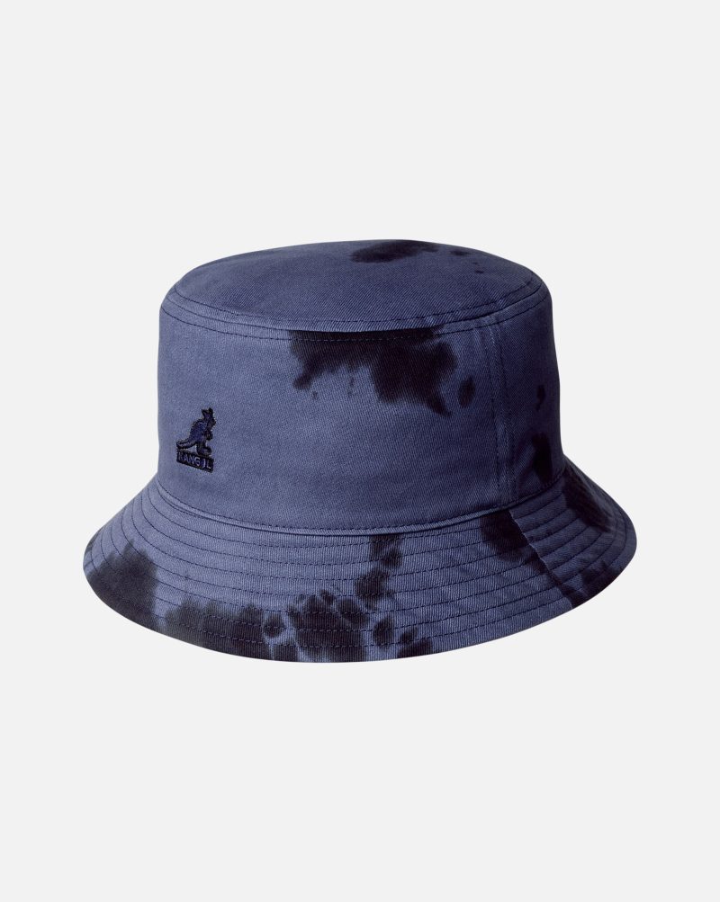 K4359 Kangol TIE DYE BUCKET BLUE BLACK 1K